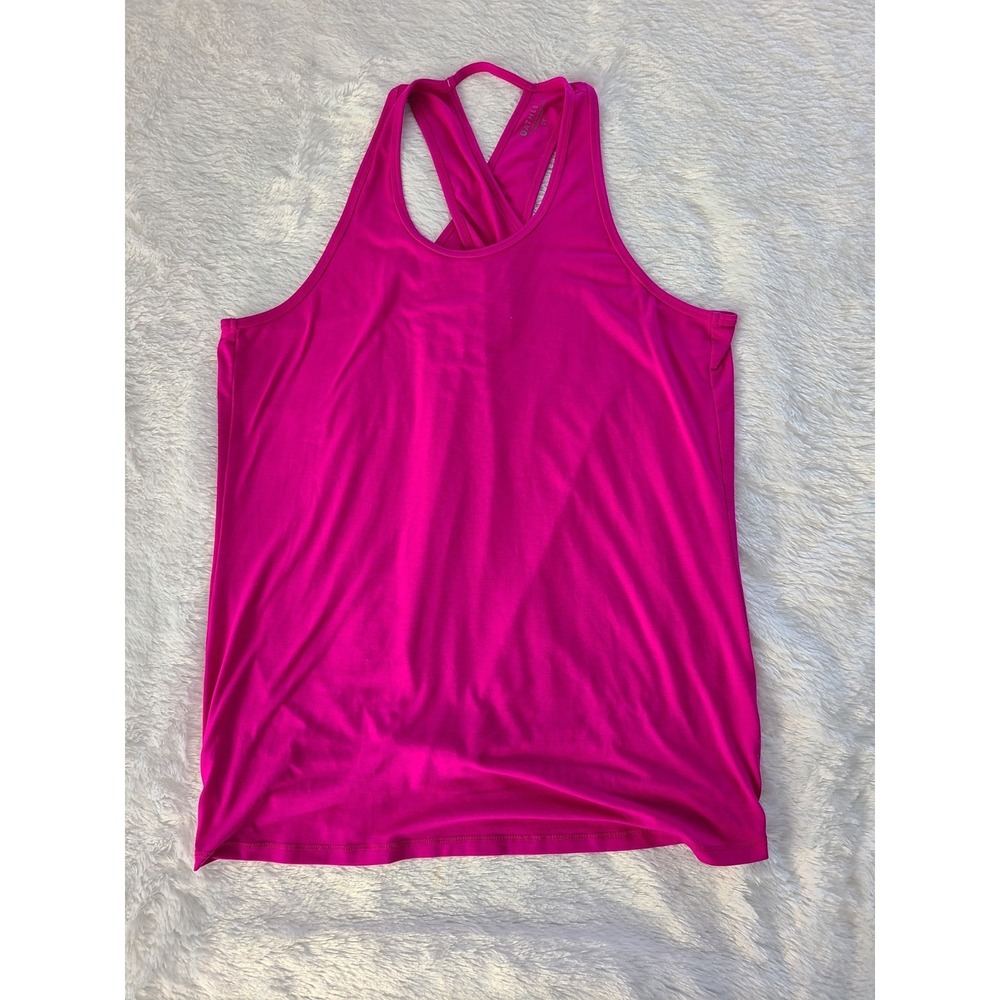 Athleta Essence Tie Back Tank Top Size ST Pink Keyhole Split Back Yoga